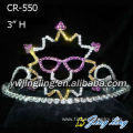 3" Wholesale purple crystal custom Christmas pageant crowns